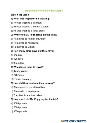 Around the world in 80 days part 4