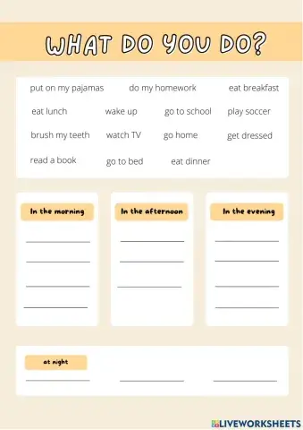 What do you do in the morning?