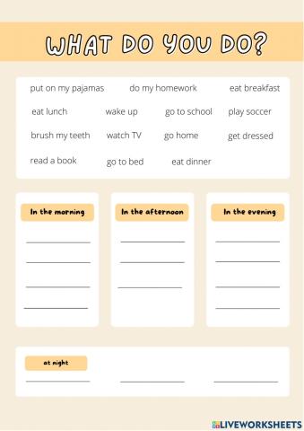 What do you do in the morning?