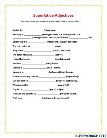 Superlative Adjectives