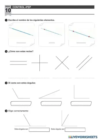 Ángulos, rectas y movimientos