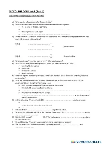 From the world war to the cold war