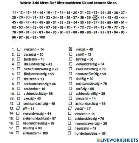 Zahlen hören