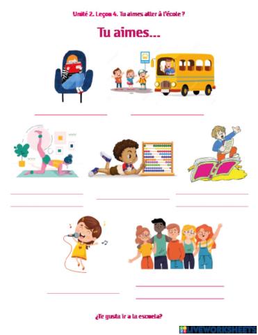 Qu'est-ce que tu aimes faire ?