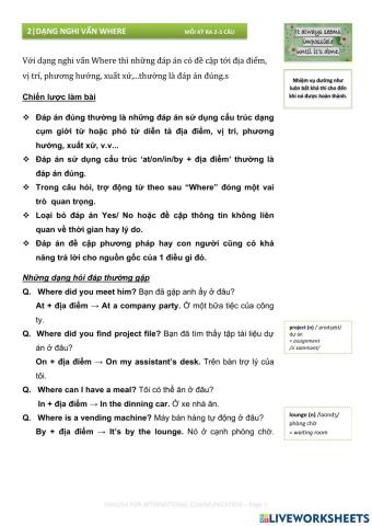 Where questions and responses