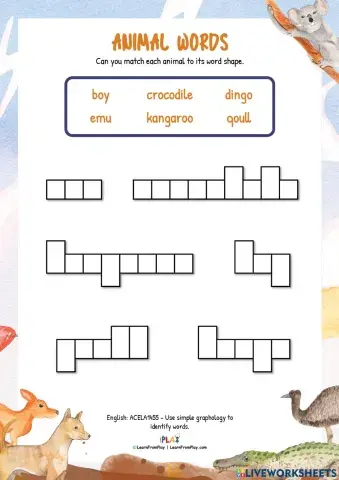 When The Waterhole Dries Up - Animal Words