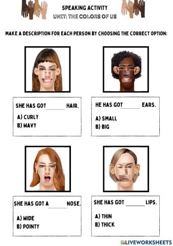 Speaking Physical appearance