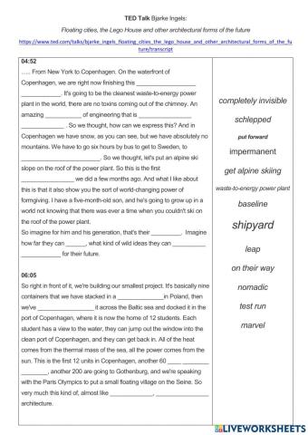 TED Talks: Floating cities