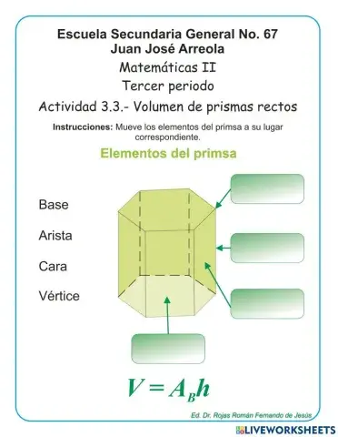 Volumen de prismas rectos