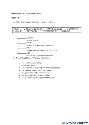 Story: Newspaper Chase (Pages 4-8)