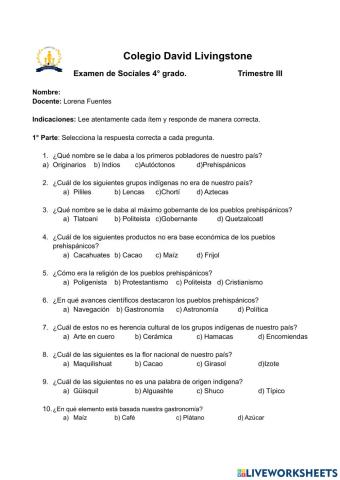 4° grado Sociales T3