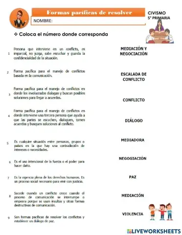 Formas pacificas de resolver conflictos