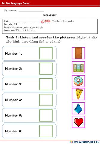 PPD a4 (Door, window, pizza, doughnut)