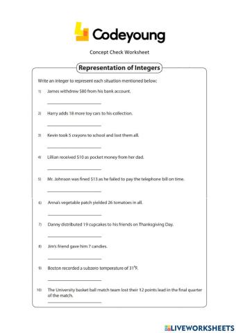 Basics of Integers CW
