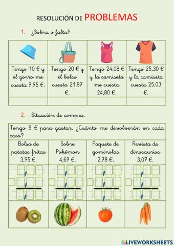 Resolución de problemas: situación de compra