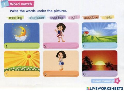 Reading:Write the words under the pictures1