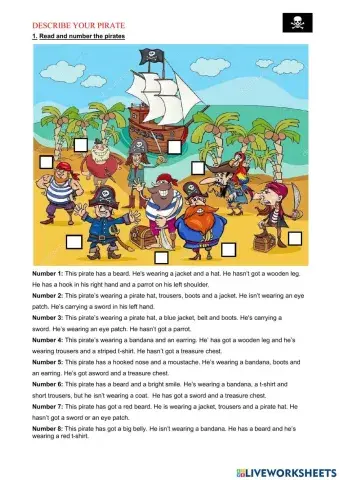 How to describe a pirate