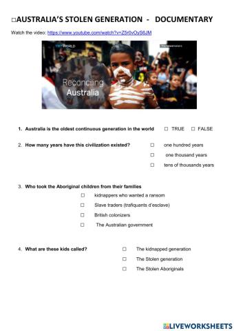 The Stolen Generation - Documentary