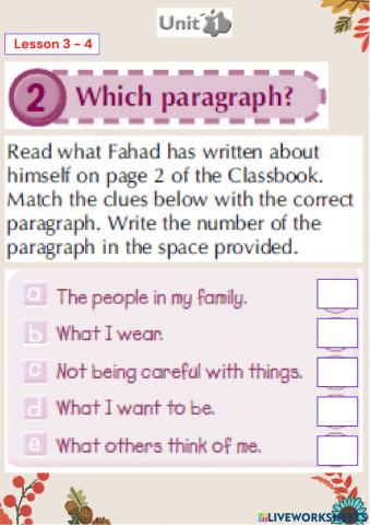 Grade 9 Unit 1 S 1 Lessons 3 - 4 SB . P . 3 - 4