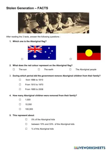 The Stolen Generation Key Facts