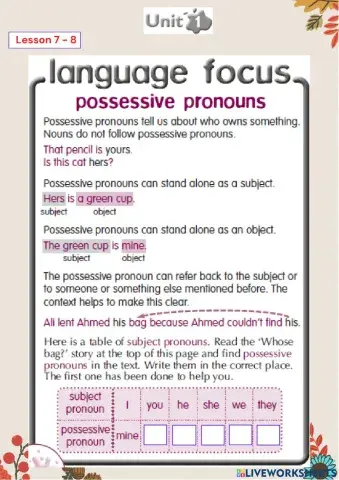 Grade 9 S 1 Unit 1 Lessons 7 - 8 SB. Pages 6 -7