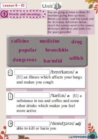 Grade 9 S 1 Unit 1 Lessons 9 - 10 SB. Pages 8 -9