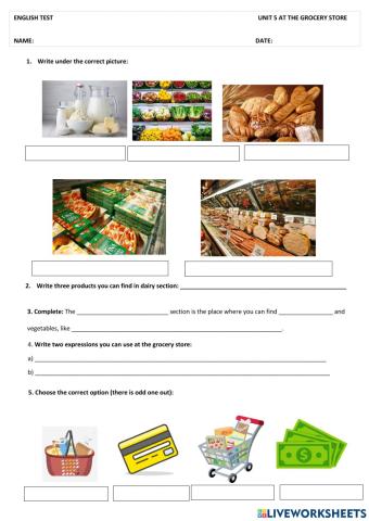 At the grocery store test