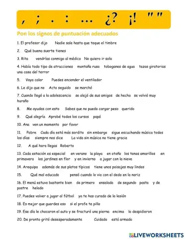 Signos de puntuación