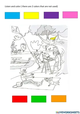 Listen and color - FFS - Unit 4