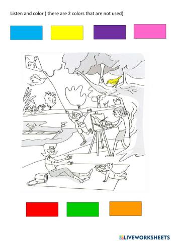 Listen and color - FFS - Unit 4