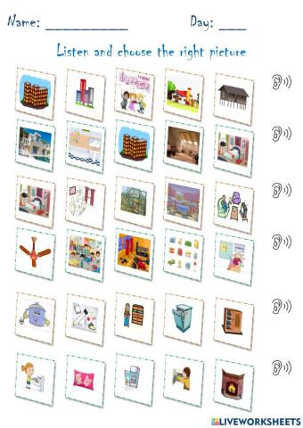 English 6 - Unit 2 - My home - Vocabulary - Listening 3