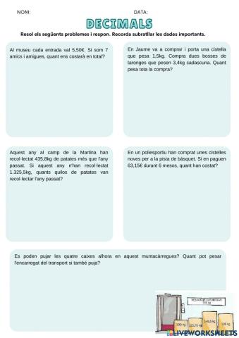 Decimals problemes