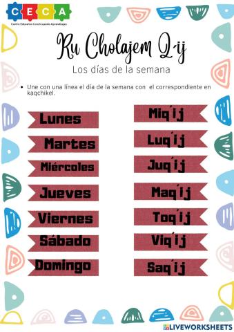 Los días de la semana