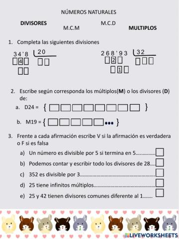 Multiplos - divisores  - potencia