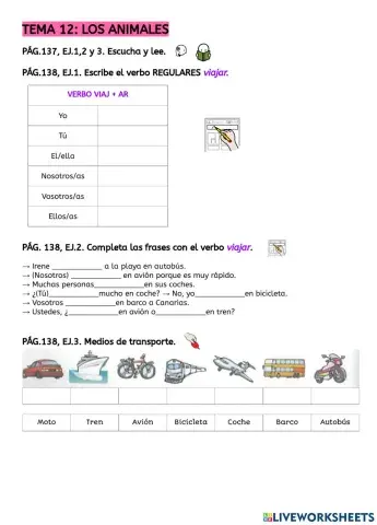 Tema 12: el tiempo y las vacaciones