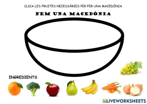 Fruites per la macedònia