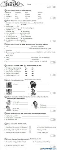 Smart junior 4. Test 5-8