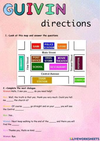 Las direcciones en ingles