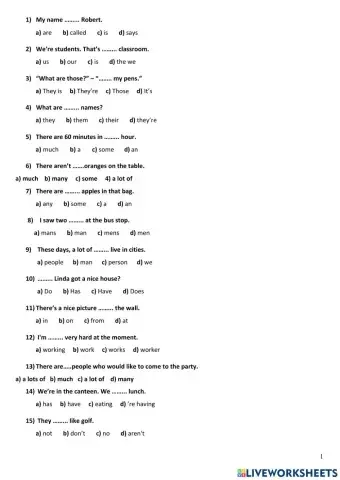 Diagnostic test A1 A2
