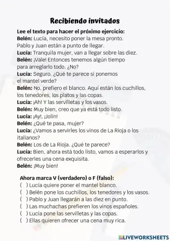 Recibiendo invitados