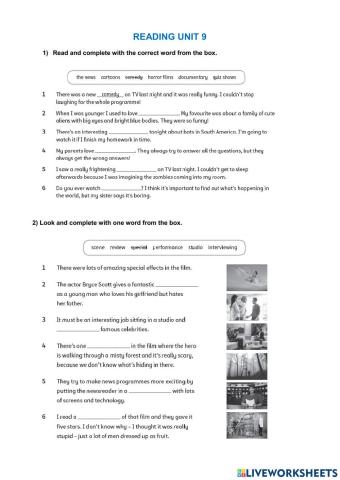 Reading unit 9