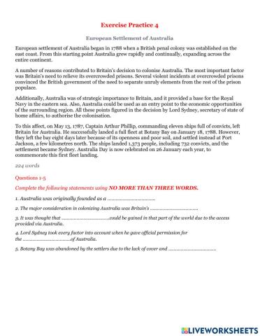 Ielts reading sentence completion