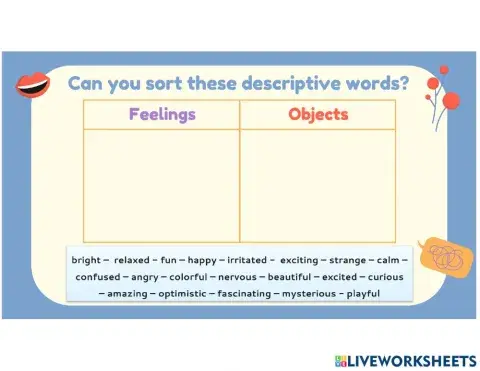 Descriptive adjectives - 4th grade