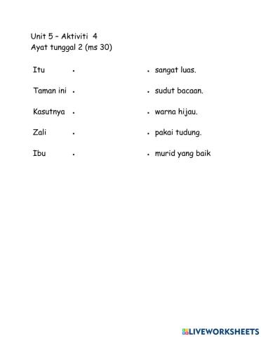 Tahun 1 Unit 5 Ms 30