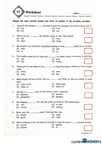 Grammar + vocab part i