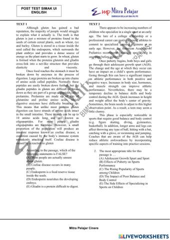 Post test simak ui english