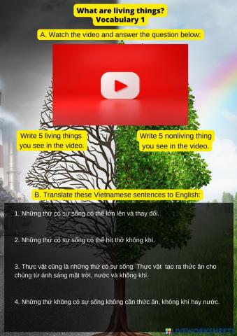 What are living things? - Vocab 1