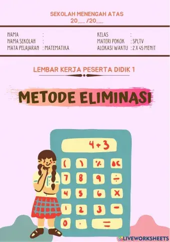 SPLTV (Metode Eliminasi)