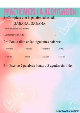 Uso de la acentuación