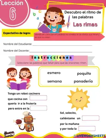 Lección 6 Las rimas